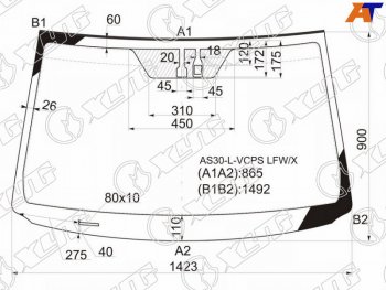 5 799 р. Стекло лобовое (Датчик дождя Молдинг) XYG Toyota RAV4 XA305 5 дв. дорестайлинг (2005-2009)  с доставкой в г. Кемерово. Увеличить фотографию 1