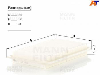 Фильтр воздушный MANN Toyota Harrier ( XU30,  XU60,  XU80) - Kluger ( XU40,  XU50)