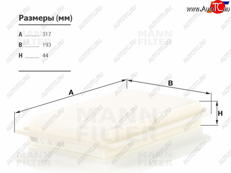 1 059 р. Фильтр воздушный MANN  Toyota Harrier ( XU30,  XU60,  XU80) - Kluger ( XU40,  XU50)  с доставкой в г. Кемерово