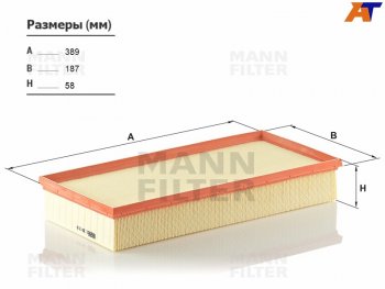Фильтр воздушный MANN Audi Q7 ( 4L,  4M) (2005-2022), Land Rover Range Rover  3 L322 (2006-2012), Porsche Cayenne ( 955,  957,  958) (2002-2018), Volkswagen Touareg ( GP,  NF) (2002-2018)