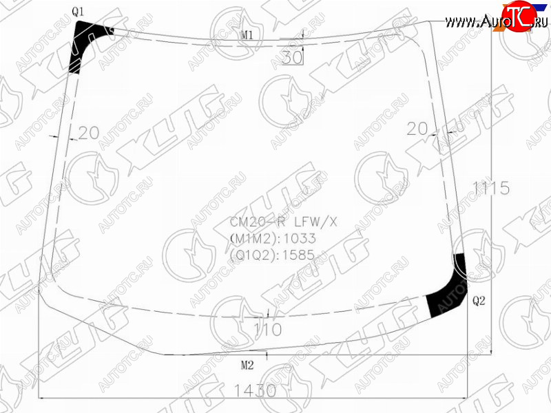 6 449 р. Стекло лобовое Toyota Ipsum (ACM20) 01-09 XYG CM20-R LFW/X  с доставкой в г. Кемерово