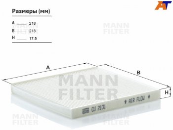 Фильтр салона MANN Lexus RX300  XU30 (2003-2006), Lexus RX330  XU30 (2003-2006), Lexus RX350  XU30 (2003-2006), Lexus RX400H  XU30 (2005-2009), Toyota Harrier  XU30 (2003-2013), Toyota Ipsum  ACM20 (2001-2009), Toyota Land Cruiser Prado  J120 (2002-2009)