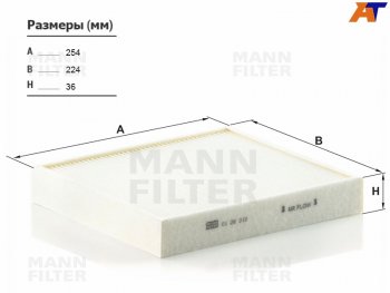 Фильтр салона MANN Audi A1 ( 8X1 хэтчбэк 3 дв.,  8XA хэтчбэк 5 дв.,  GB хэтчбэк 5 дв.) (2010-2025), Skoda Fabia ( Mk2,  Mk3) (2010-2018), Volkswagen Polo ( 5,  Mk5,  Mk6) (2009-2022)