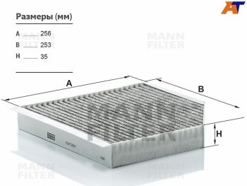 Фильтр салона угольный MANN Audi A6  C7 - A8 ( D4,  D5)