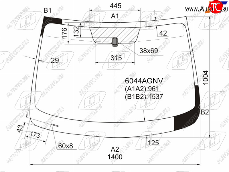 6 249 р. Стекло лобовое Nissan Qashqai 06-13  Dualis 07-14  Qashqai+2 08-14 FUYAO 6044AGNV  с доставкой в г. Кемерово