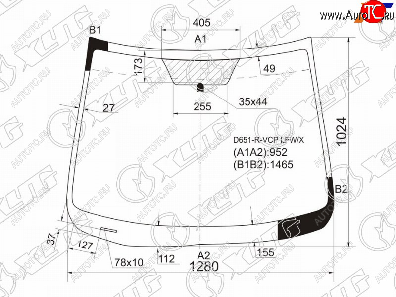 5 999 р. Стекло лобовое Mazda Demio 07-14 XYG D651-R-VCP LFW/X  с доставкой в г. Кемерово