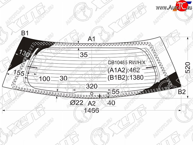 10 999 р. Стекло заднее с обогревом CADILLAC SRX 04-10 XYG DB10485 RW/H/X, db10485rwhx XYG DB10485 RW/H/X  с доставкой в г. Кемерово
