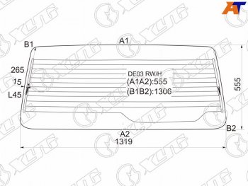 7 999 р. Стекло заднее (Цвет зеленый Обогрев) Mitsubishi Delica 89-99  L300 87-98 XYG DE03 RW/H  с доставкой в г. Кемерово. Увеличить фотографию 1