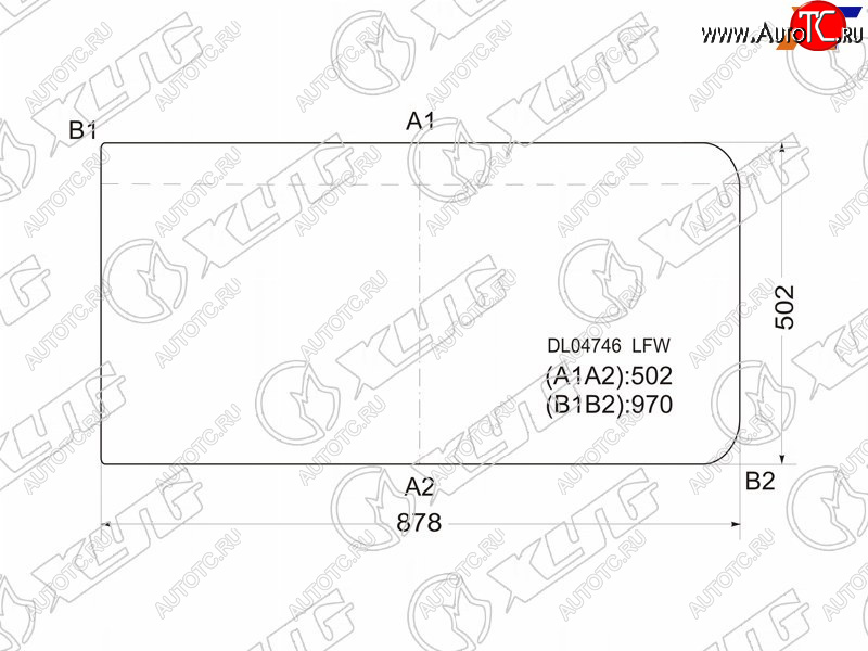 4 999 р. Стекло лобовое Freightliner Fld 89- XYG DL04746 LFW  с доставкой в г. Кемерово