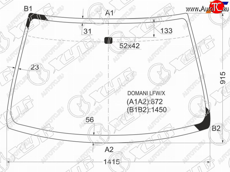 5 699 р. Стекло лобовое Honda Civic EURO 93-98  Domani 92-96  Isuzu Gemini 93-97  Rover 400 95-00  45 99- XYG DOMANI LFW/X  с доставкой в г. Кемерово