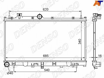 27 599 р. Радиатор DENSO DRM36021  с доставкой в г. Кемерово. Увеличить фотографию 1