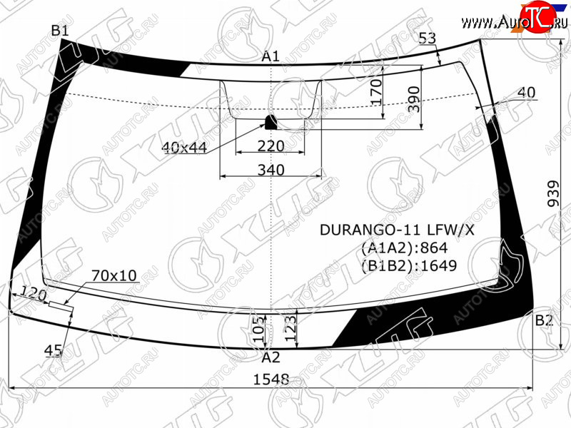 7 699 р. Стекло лобовое Dodge Durango 11-13  Jeep Grand Cherokee 10-13 XYG DURANGO-11 LFW/X  с доставкой в г. Кемерово