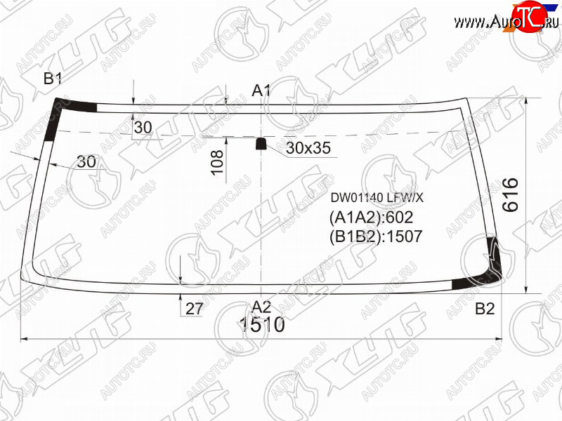 6 499 р. Стекло лобовое Jeep Cherokee 83-01  Wrangler 86-96 XYG DW01140 LFW/X  с доставкой в г. Кемерово