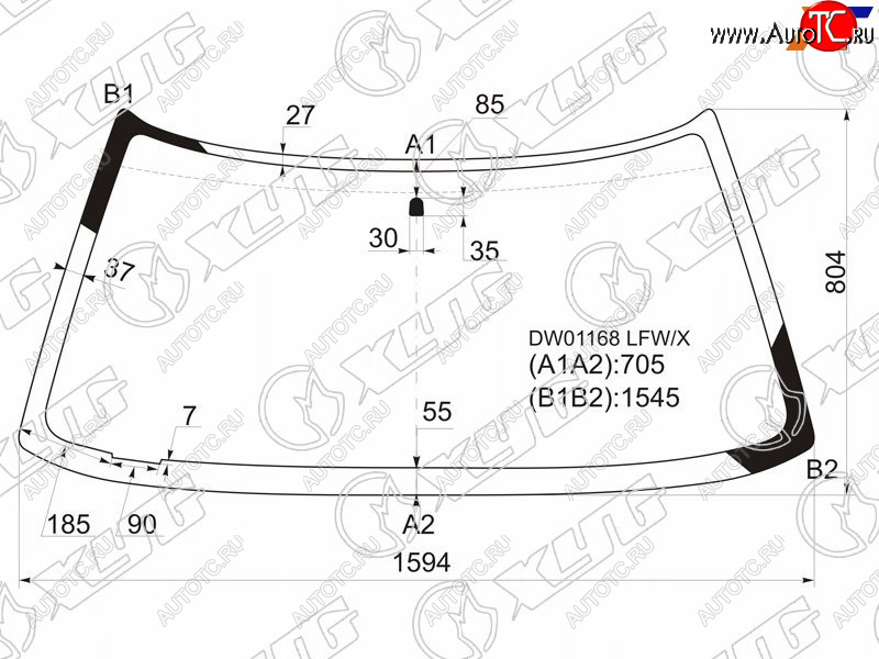 5 199 р. Стекло лобовое Chevrolet Blazer 94-05 XYG DW01168 LFW/X  с доставкой в г. Кемерово