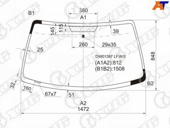 5 849 р. Стекло лобовое Ford Escape 00-12  Maverick 93-07  Mazda Tribute 00-07  Mercury Mariner 07-10 XYG DW01397 LFW/X  с доставкой в г. Кемерово. Увеличить фотографию 1