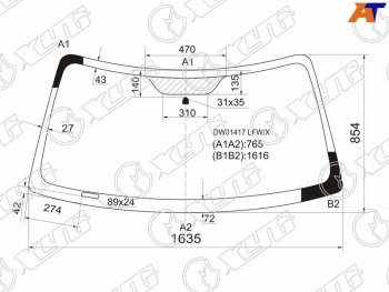 7 199 р. Стекло лобовое FORD EXPLORER 03-10/LINCOLN AVIATOR 03-05 XYG DW01417 LFW/X, dw01417lfwx XYG DW01417 LFW/X  с доставкой в г. Кемерово. Увеличить фотографию 1