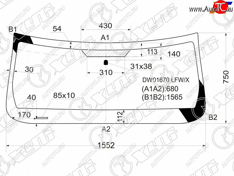 5 349 р. Стекло лобовое DODGE NITRO 06-11 XYG DW01670 LFW/X  с доставкой в г. Кемерово