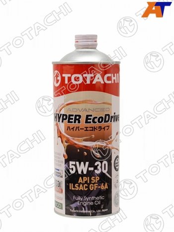 1 299 р. Масло моторное cинтетическое TOTACHI HYPER Ecodrive 5W-30 SPGF-6A 1 л TOTACHI E0301  с доставкой в г. Кемерово. Увеличить фотографию 1