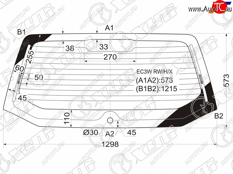 2 399 р. Стекло заднее с обогревом MITSUBISHI LEGNUM 5D WGN 98-02 XYG EC3W RW/H/X, ec3wrwhx XYG EC3W RW/H/X  с доставкой в г. Кемерово