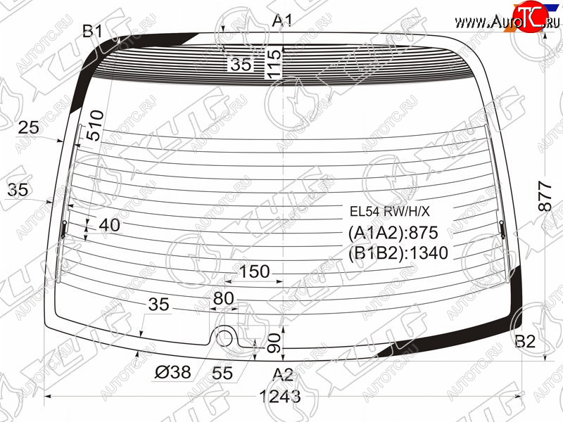 10 999 р. Стекло заднее (Цвет зеленый Обогрев) Toyota Cynos 95-99  Paseo 96-99 XYG EL54 RW/H/X  с доставкой в г. Кемерово
