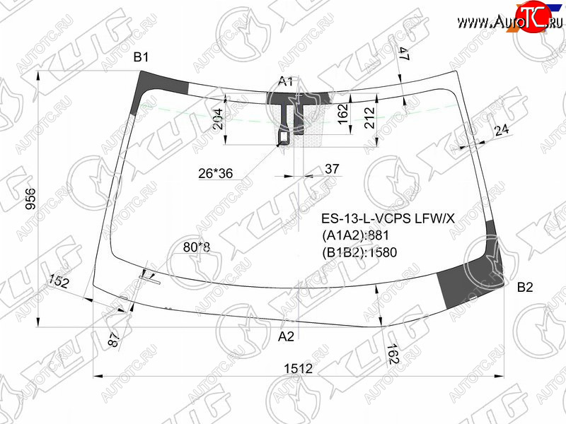 8 349 р. Стекло лобовое (Датчик дождя) XYG Lexus ES350 XV60 рестайлинг (2015-2018)  с доставкой в г. Кемерово