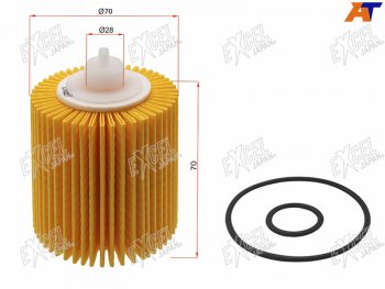 699 р. Фильтр масляный (картридж) EXCEL JAPAN  Lexus RX350 ( AL10,  AL20) (2008-2019), Toyota Camry ( XV40,  XV50,  XV55,  XV70) (2006-2025)  с доставкой в г. Кемерово. Увеличить фотографию 1