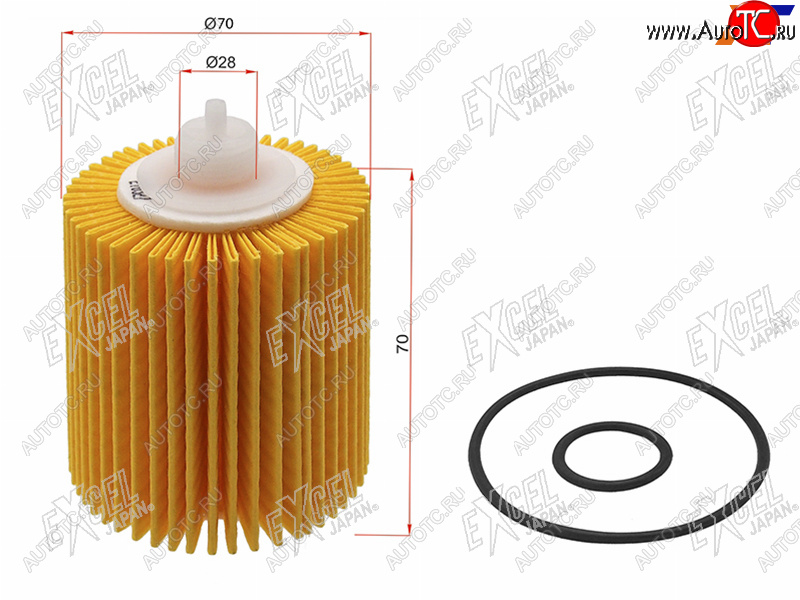 699 р. Фильтр масляный (картридж) EXCEL JAPAN  Lexus RX350 ( AL10,  AL20) (2008-2019), Toyota Camry ( XV40,  XV50,  XV55,  XV70) (2006-2025)  с доставкой в г. Кемерово