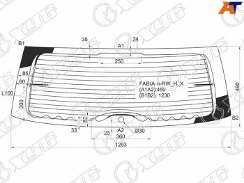7 549 р. Стекло заднее (Цвет зеленый Обогрев 5D HBK) Skoda Fabia 07-15 XYG FABIA-II RW/H/X  с доставкой в г. Кемерово. Увеличить фотографию 1