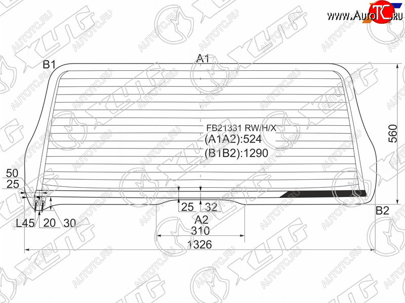 7 999 р. Стекло заднее (Цвет зеленый Обогрев) Toyota Sequoia 00-07 XYG FB21331 RW/H/X  с доставкой в г. Кемерово