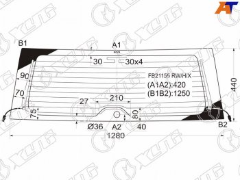 7 199 р. Стекло заднее (Цвет зеленый Обогрев Антенна) Toyota RAV4 (CA20) 00-05 XYG FB21155 RW/H/X  с доставкой в г. Кемерово. Увеличить фотографию 1