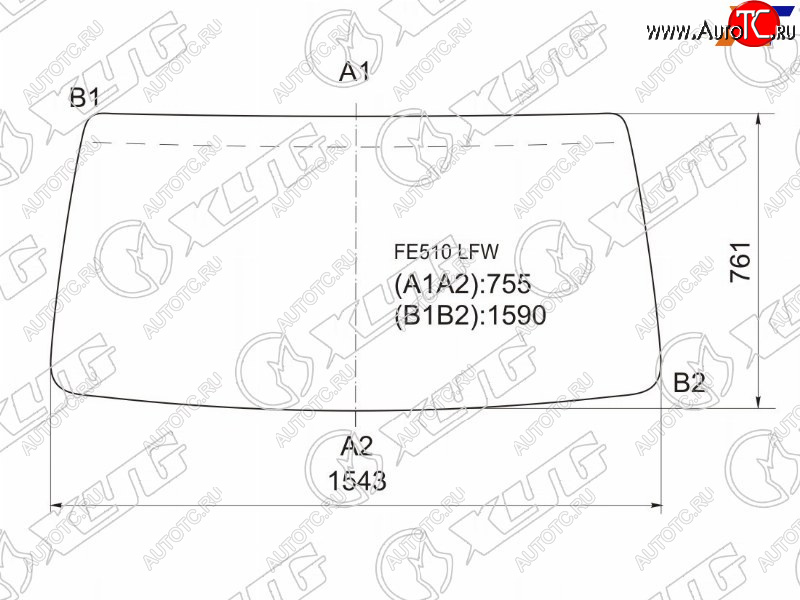 6 499 р. Стекло лобовое Mitsubishi Fuso Canter FE5 93-02  Fuso Canter FE6 93-02 XYG FE510 LFW  с доставкой в г. Кемерово