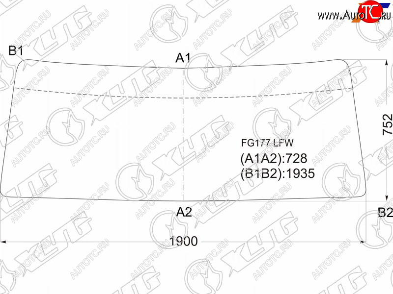 12 449 р. Стекло лобовое Hino Ranger 86-98 XYG FG177 LFW  с доставкой в г. Кемерово