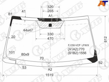 5 699 р. Стекло лобовое Toyota Land Cruiser Prado (J150) 09-20  Lexus GX 09-19 XYG FJ150-VCP LFW/X  с доставкой в г. Кемерово. Увеличить фотографию 1