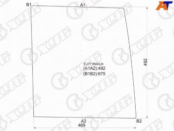 5 699 р. Стекло заднее (Цвет зеленый) Toyota Land Cruiser 84-  Land Cruiser Prado (J70) 87-96 XYG FJ77 RW/LH  с доставкой в г. Кемерово. Увеличить фотографию 1