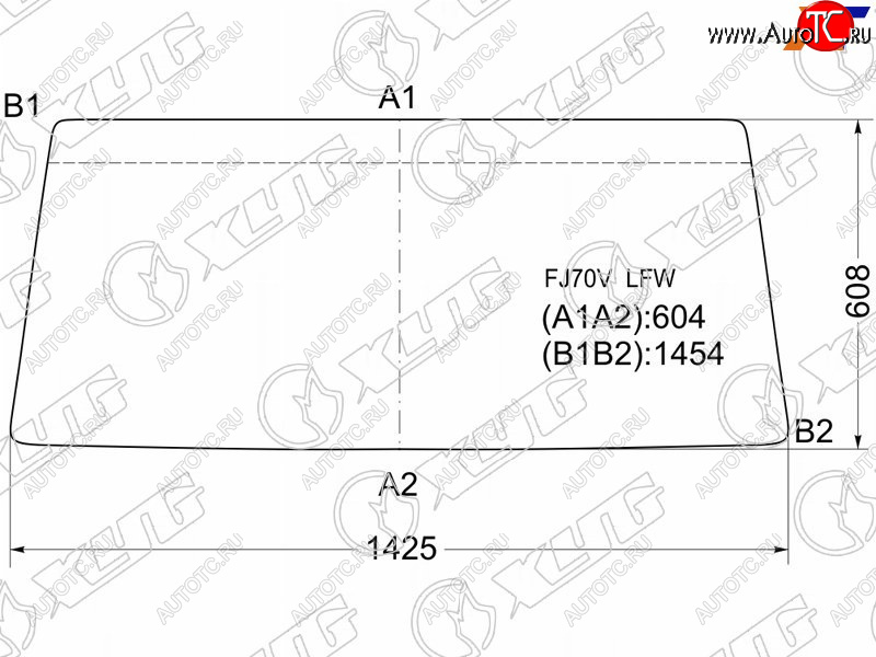 4 199 р. Стекло лобовое Toyota Land Cruiser 84-04  Land Cruiser Prado (J70) 87-96 XYG FJ70V LFW  с доставкой в г. Кемерово