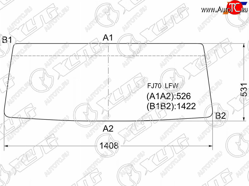 5 849 р. Стекло лобовое Toyota Land Cruiser 84-04  Land Cruiser Prado (J70) 87-96 XYG FJ70 LFW  с доставкой в г. Кемерово