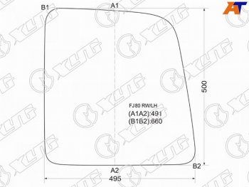 3 199 р. Стекло заднее (распашной двери) левое TOYOTA LAND CRUISER #J80 90-98                                 XYG FJ80 RW/LH  с доставкой в г. Кемерово. Увеличить фотографию 1
