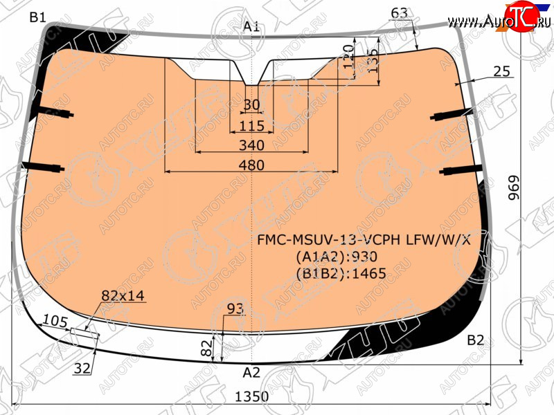 16 999 р. Стекло лобовое (Обогрев полный Молдинг) Ford EcoSport 14-23 XYG FMC-MSUV-13-VCPH LFW/W/X  с доставкой в г. Кемерово
