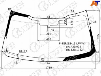 8 649 р. Стекло лобовое Ford F150 14-20  F250 16-19 XYG F-SERIES-15 LFW/X  с доставкой в г. Кемерово. Увеличить фотографию 1