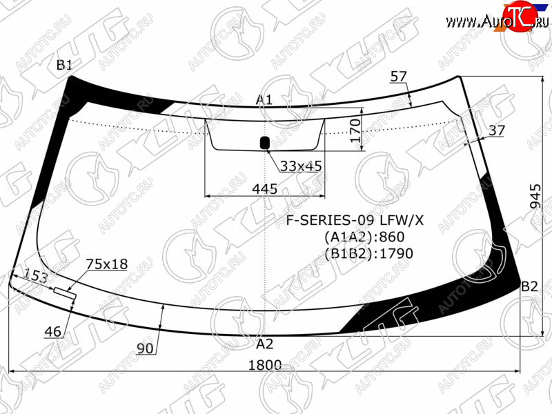 11 299 р. Стекло лобовое Ford F150 09-14 XYG F-SERIES-09 LFW/X  с доставкой в г. Кемерово