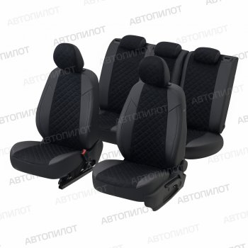 13 399 р. Чехлы сидений (экокожа/алькантара, 40/60) Автопилот Ромб  Audi Q3  8U (2011-2018) дорестайлинг, рестайлинг (черный)  с доставкой в г. Кемерово. Увеличить фотографию 5