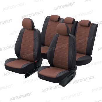 12 799 р. Чехлы сидений (экокожа, S-Line) Автопилот  Audi Q5  8R (2008-2017) дорестайлинг, рестайлинг (черный/темно-коричневый)  с доставкой в г. Кемерово. Увеличить фотографию 6