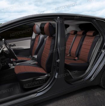 12 799 р. Чехлы сидений (экокожа/алькантара, S-Line) Автопилот  Audi Q5  8R (2008-2017) дорестайлинг, рестайлинг (черный/шоколад)  с доставкой в г. Кемерово. Увеличить фотографию 8