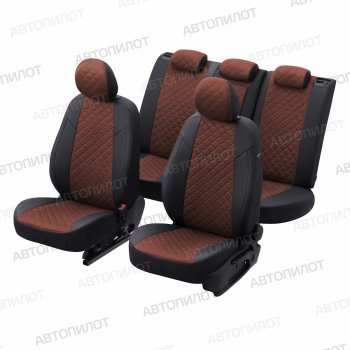 13 399 р. Чехлы сидений (экокожа/алькантара, S-Line) Автопилот Ромб  Audi Q5  8R (2008-2017) дорестайлинг, рестайлинг (черный/шоколад)  с доставкой в г. Кемерово. Увеличить фотографию 5
