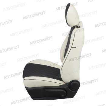 8 499 р. Чехлый сидений (экокожа) Автопилот Ромб  BMW 1 серия  E87 (2004-2011) хэтчбэк 5 дв. дорестайлинг, хэтчбэк 5 дв. рестайлинг (белый/черный)  с доставкой в г. Кемерово. Увеличить фотографию 3