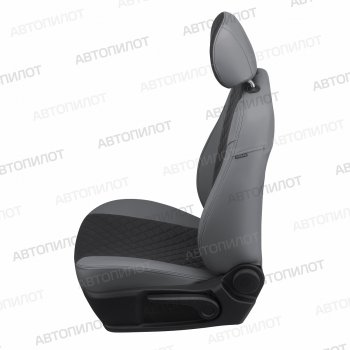 14 249 р. Чехлый сидений (экокожа) Автопилот Ромб  BMW 1 серия  E87 (2004-2011) хэтчбэк 5 дв. дорестайлинг, хэтчбэк 5 дв. рестайлинг (серый/черный)  с доставкой в г. Кемерово. Увеличить фотографию 3