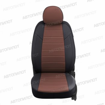 13 649 р. Чехлы сидений (экокожа, 40/60, спорт-сиденья) Автопилот BMW 3 серия E90 седан дорестайлинг (2004-2008) (черный/темно-коричневый)  с доставкой в г. Кемерово. Увеличить фотографию 4
