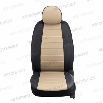 8 249 р. Чехлы сидений (экокожа) Автопилот BMW X1 E84 (2009-2015) (черный/бежевый)  с доставкой в г. Кемерово. Увеличить фотографию 5