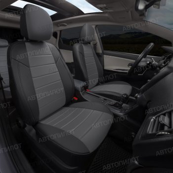 8 399 р. Чехлы сидений (экокожа/алькантара) Автопилот BMW X1 E84 (2009-2015) (черный/серый)  с доставкой в г. Кемерово. Увеличить фотографию 5