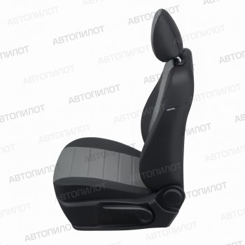 8 249 р. Чехлы сидений (экокожа/алькантара) Автопилот Opel Antara (2006-2010) (черный/серый)  с доставкой в г. Кемерово. Увеличить фотографию 5